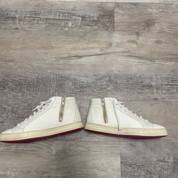 P448 White High-Top Sneakers with Zipper Detail - Picture 5 of 15